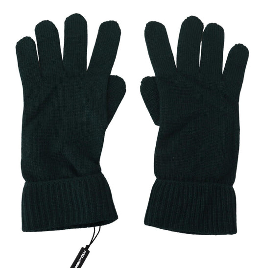 Dolce &amp; Gabbana - Gants en cachemire longueur poignet - Vert foncé