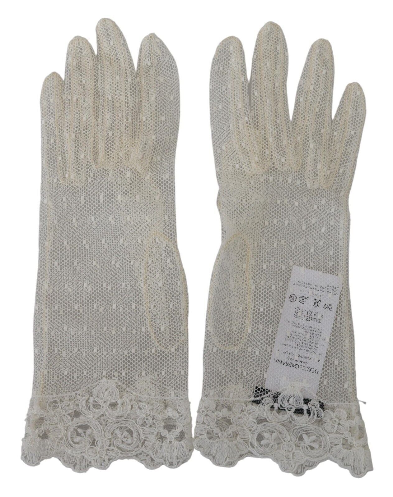 Dolce &amp; Gabbana gants blancs longueur poignet