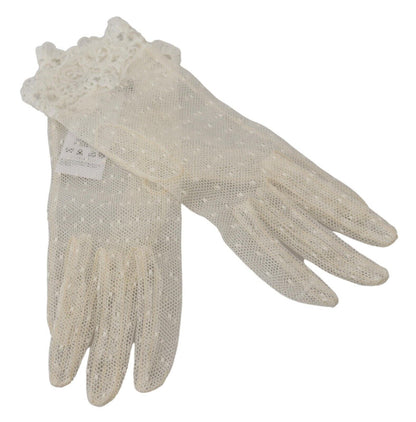 Dolce &amp; Gabbana gants blancs longueur poignet