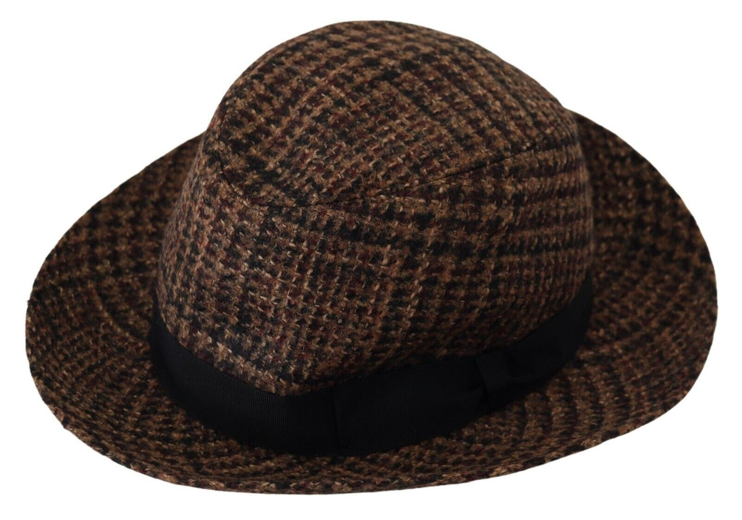 Dolce & Gabbana Elegant Brown Fedora Hat - Winter Chic Accessory