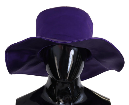 Chapeau haut de forme en soie violet Dolce &amp; Gabbana