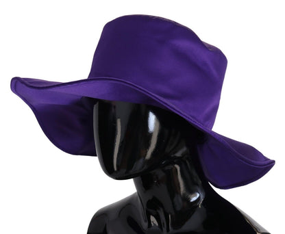 Chapeau haut de forme en soie violet Dolce &amp; Gabbana