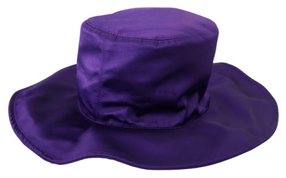 Chapeau haut de forme en soie violet Dolce &amp; Gabbana