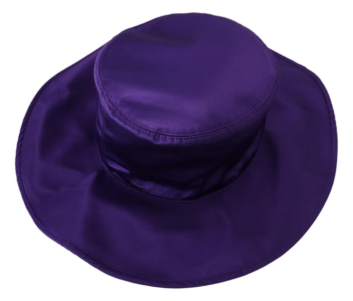 Chapeau haut de forme en soie violet Dolce &amp; Gabbana