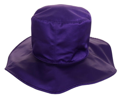 Chapeau haut de forme en soie violet Dolce &amp; Gabbana