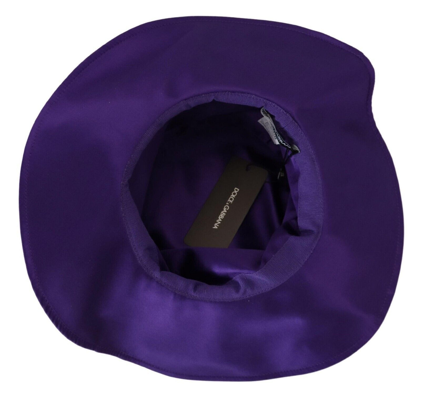 Chapeau haut de forme en soie violet Dolce &amp; Gabbana