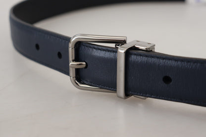 Ceinture en cuir de veau bleu Dolce &amp; gabbana