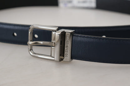 Ceinture en cuir de veau bleu Dolce &amp; gabbana