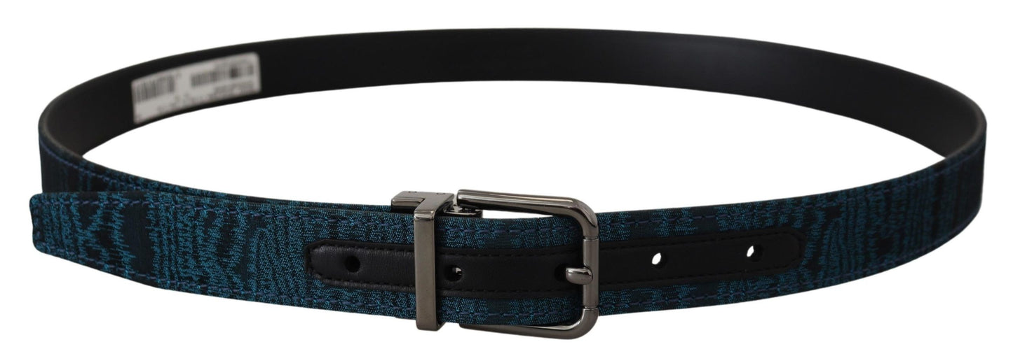 Ceinture de créateur en jacquard bleu Dolce &amp; Gabbana