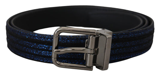 Ceinture en cuir jacquard bleu Dolce &amp; gabbana