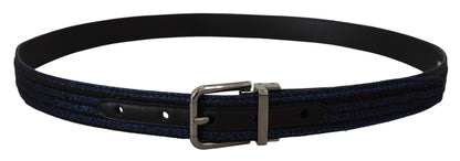 Ceinture en cuir jacquard bleu Dolce &amp; gabbana