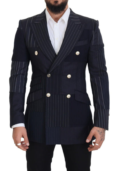 Dolce &amp; gabbana blazer slim croisé bleu marine