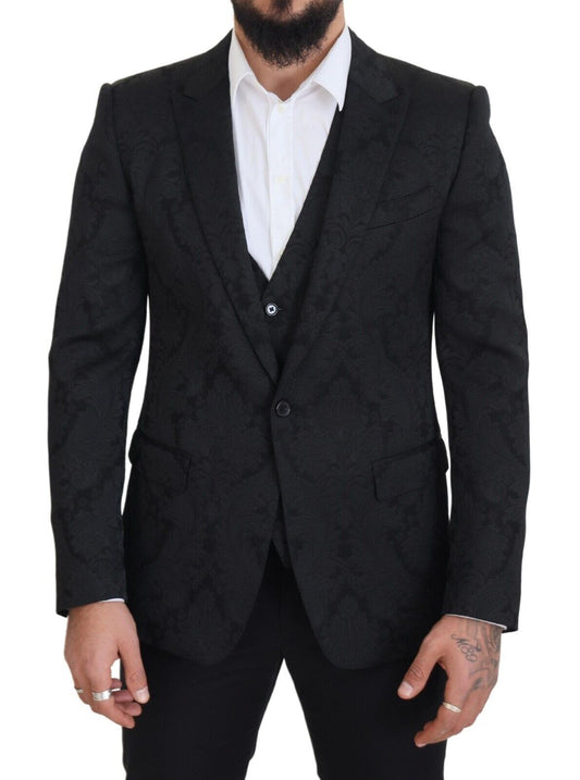 Ensemble veste et gilet de costume martini noir Dolce &amp; Gabbana