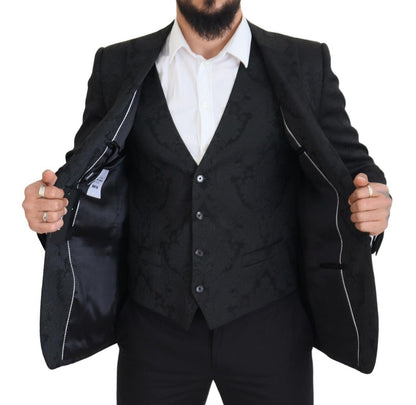 Ensemble veste et gilet de costume martini noir Dolce &amp; Gabbana