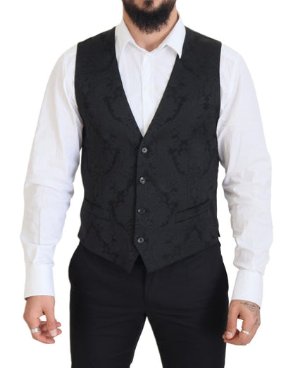 Ensemble veste et gilet de costume martini noir Dolce &amp; Gabbana