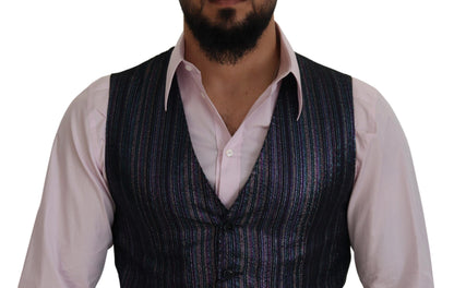 Dolce & Gabbana Multicolor Formal Dress Vest Luxury Blend