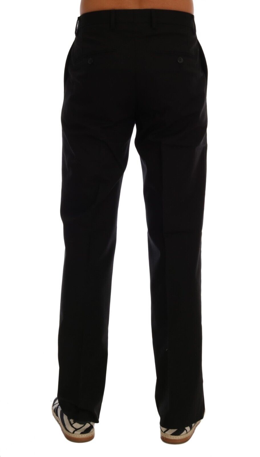 Pantalon stretch en coton noir Dolce &amp; gabbana