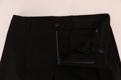 Pantalon stretch en coton noir Dolce &amp; gabbana