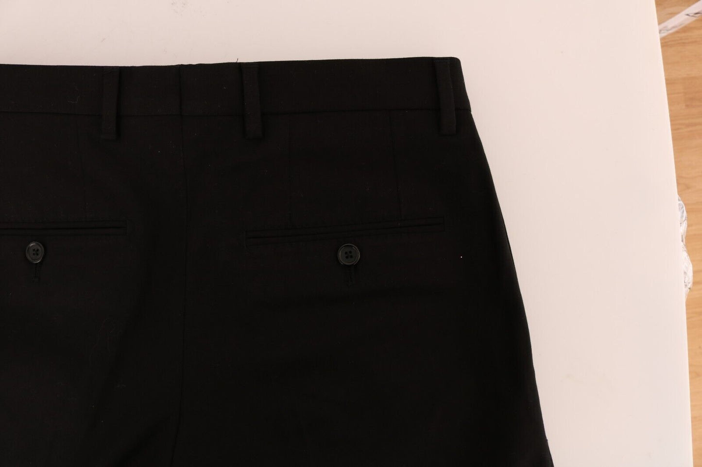 Pantalon stretch en coton noir Dolce &amp; gabbana