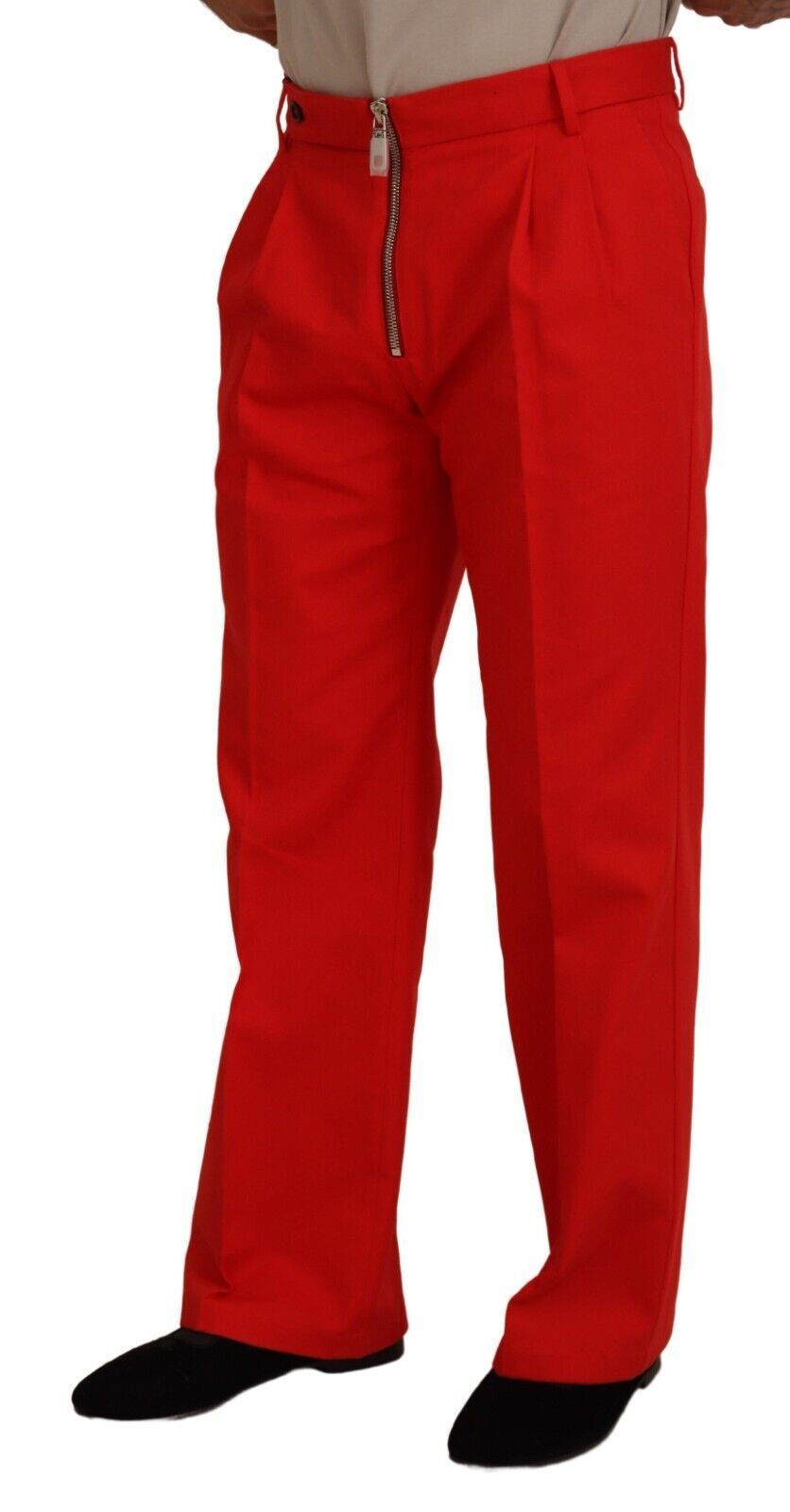 Dolce &amp; Gabbana superbe pantalon en coton rouge