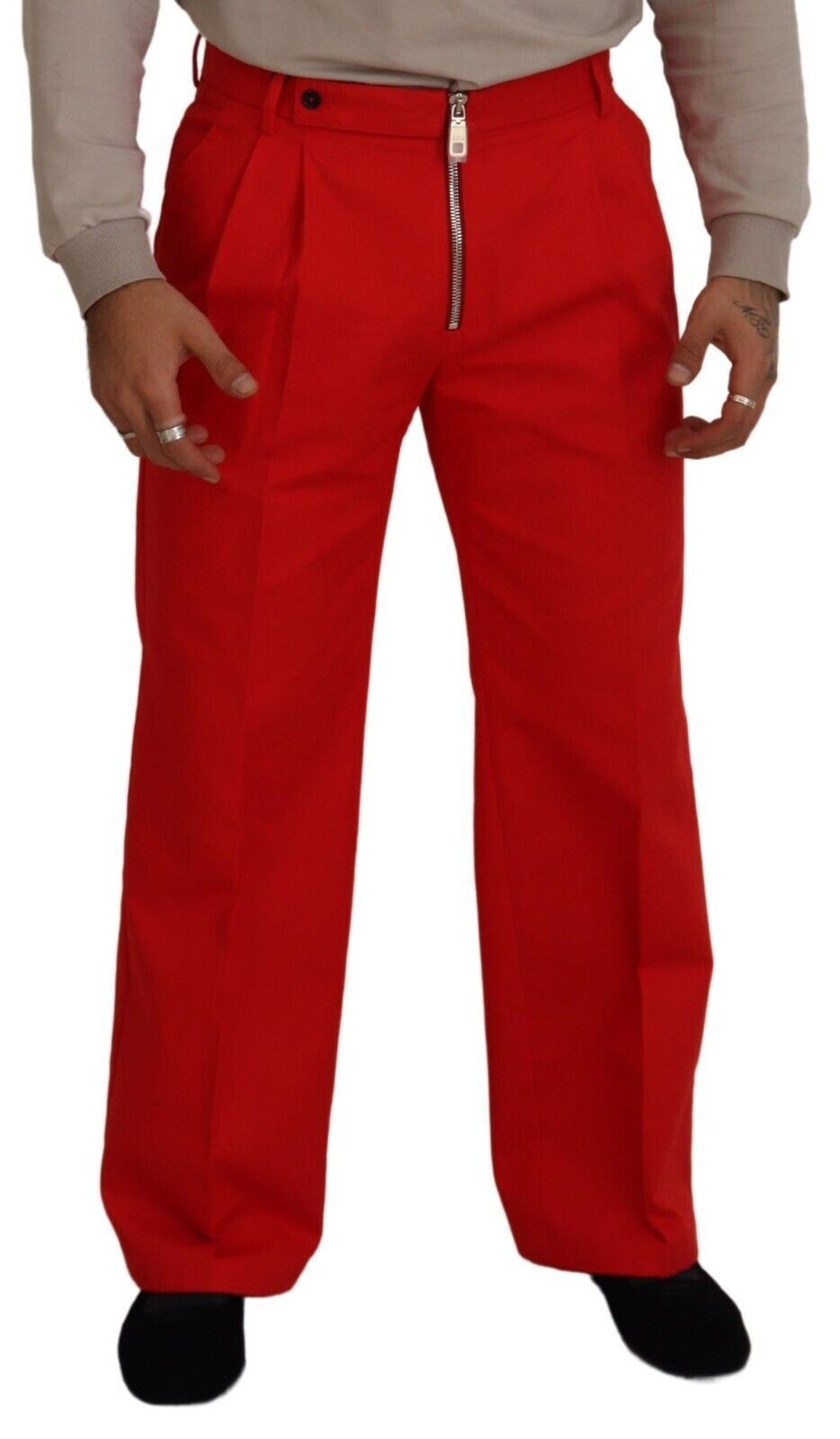 Dolce &amp; Gabbana superbe pantalon en coton rouge