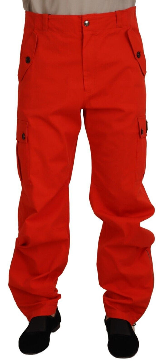 Pantalon en coton mélangé rouge Dolce &amp; gabbana