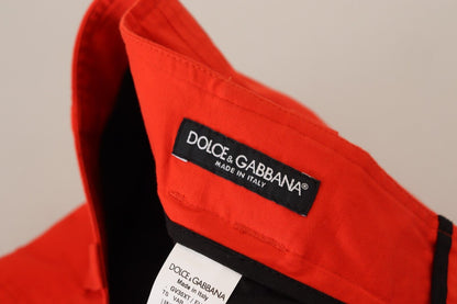 Pantalon en coton mélangé rouge Dolce &amp; gabbana