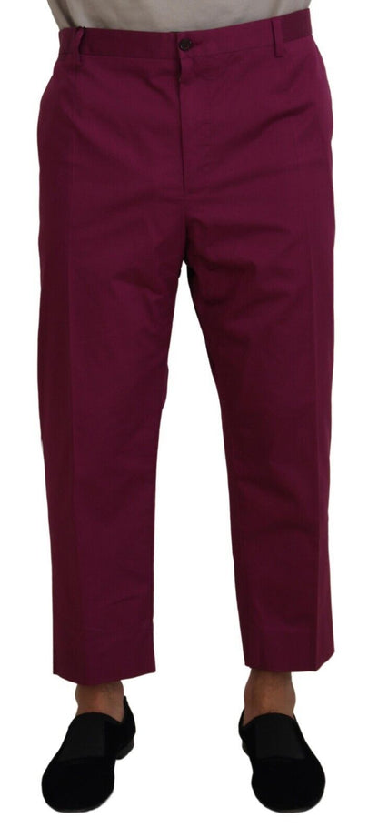 Pantalon stretch en coton magenta Dolce &amp; gabbana