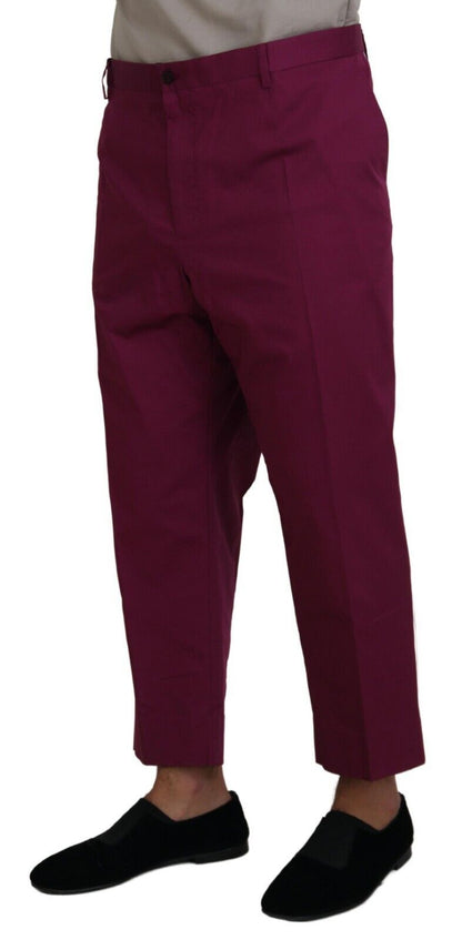 Pantalon stretch en coton magenta Dolce &amp; gabbana