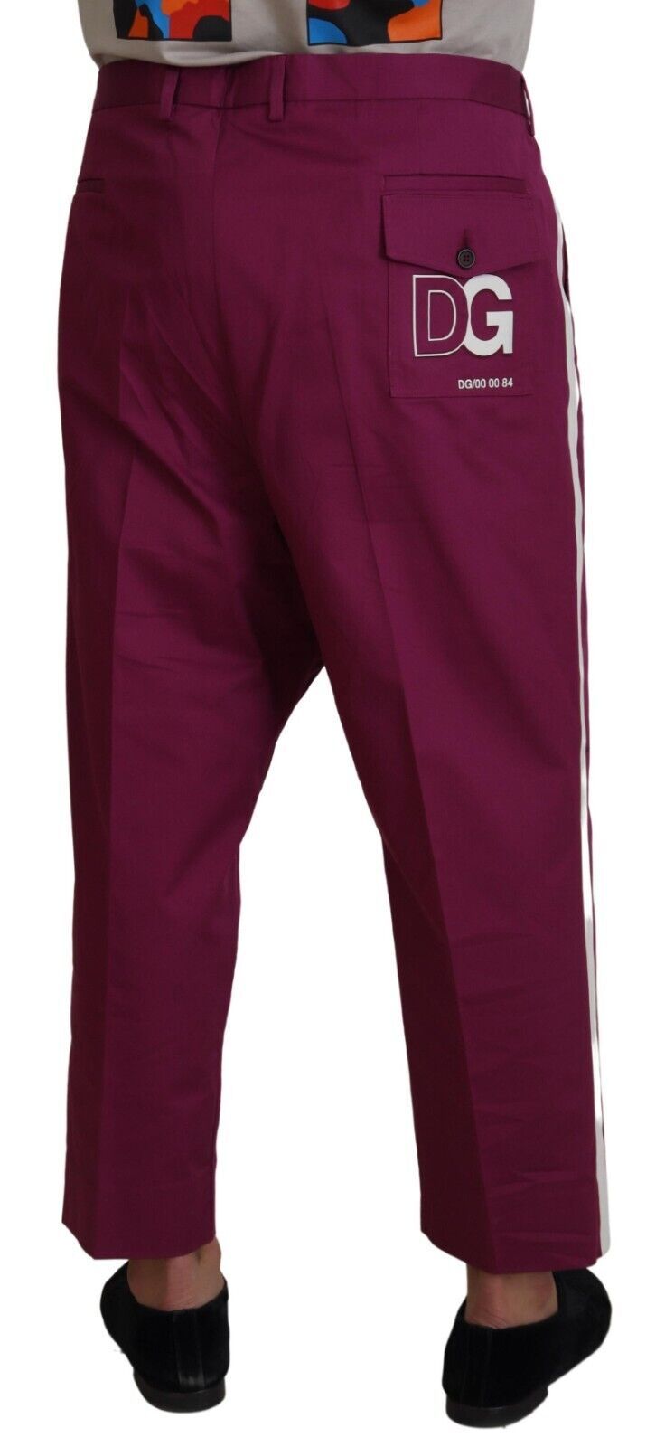 Pantalon stretch en coton magenta Dolce &amp; gabbana