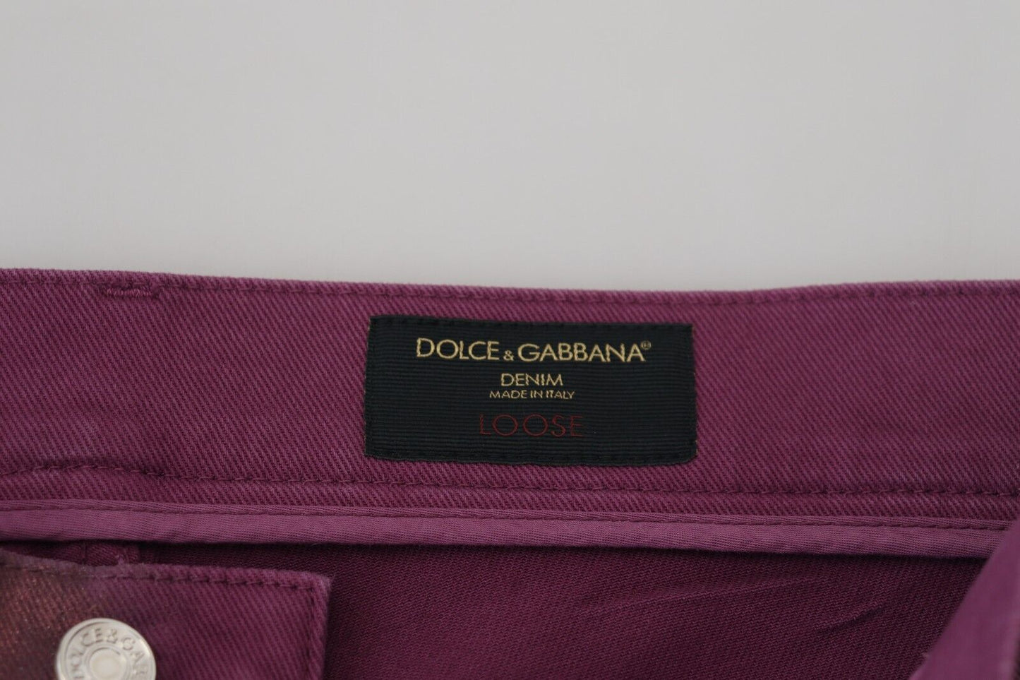 Pantalon en coton magenta Dolce &amp; gabbana