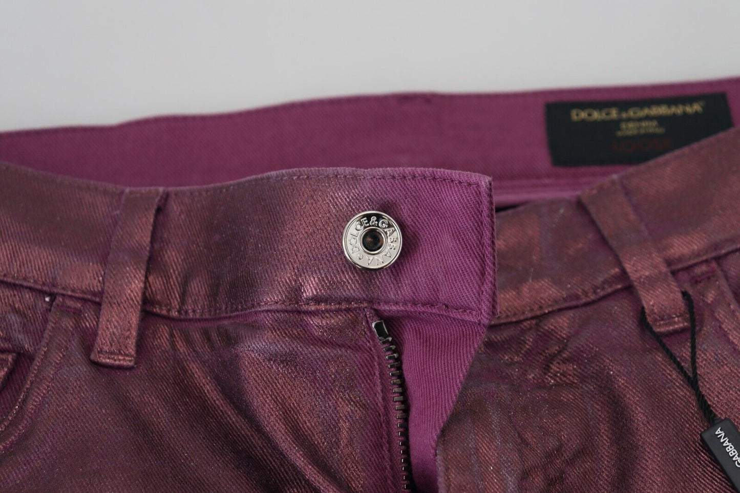 Dolce & Gabbana Elegant Magenta Cotton Trousers