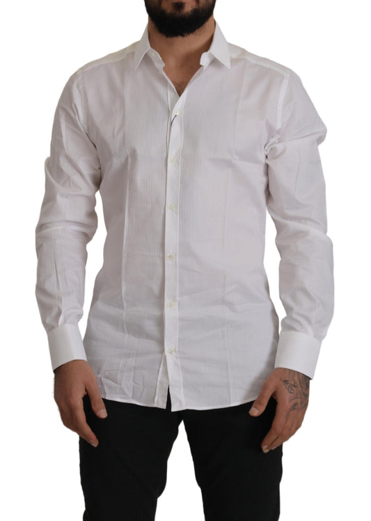 Chemise habillée en coton blanc Dolce &amp; gabbana