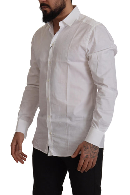 Chemise habillée en coton blanc Dolce &amp; gabbana