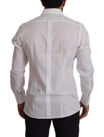 Chemise habillée en coton blanc Dolce &amp; gabbana