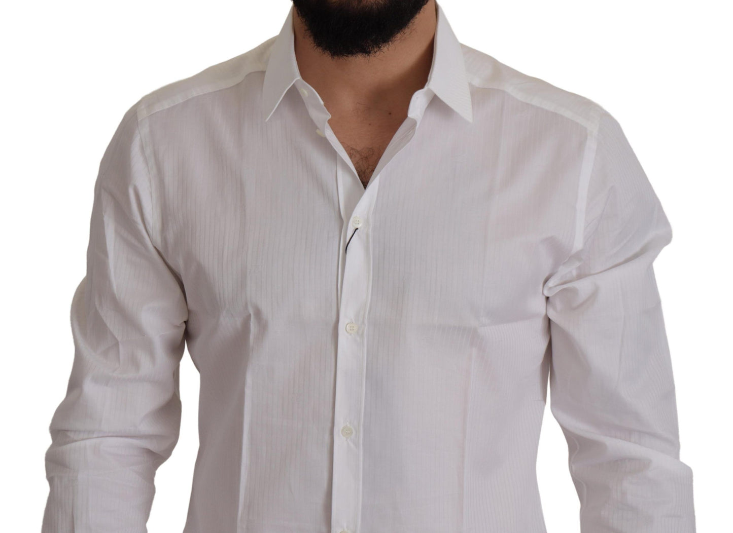 Chemise habillée en coton blanc Dolce &amp; gabbana