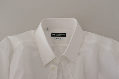 Chemise habillée en coton blanc Dolce &amp; gabbana