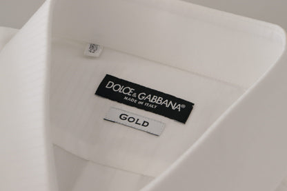 Chemise habillée en coton blanc Dolce &amp; gabbana