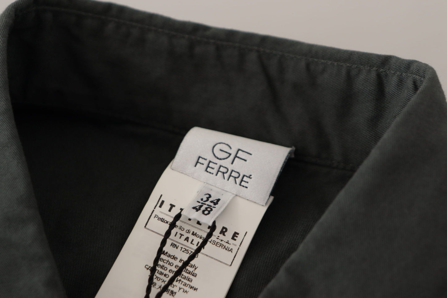 Gf Ferre chemise décontractée en coton gris foncé élégante