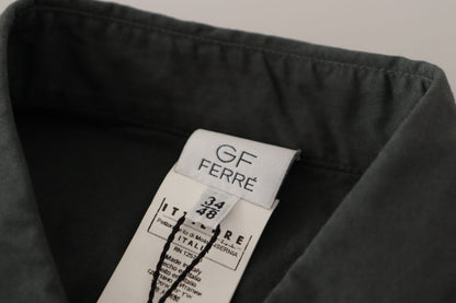 Gf Ferre chemise décontractée en coton gris foncé élégante