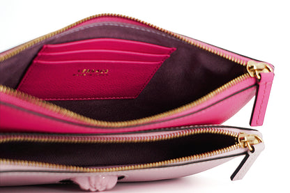 Versace Elegant Pink Leather Pouch Clutch - Elegance Online Limited