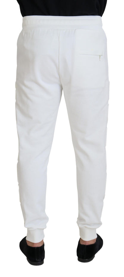 Pantalon de survêtement en coton blanc Dolce &amp; gabbana