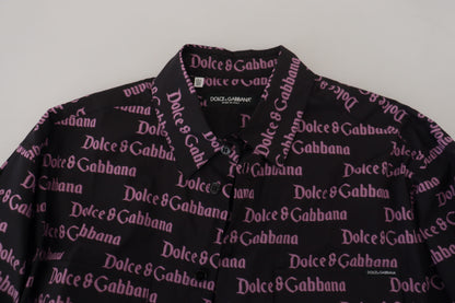 Dolce & Gabbana Elegant Slim Fit Black Dress Shirt