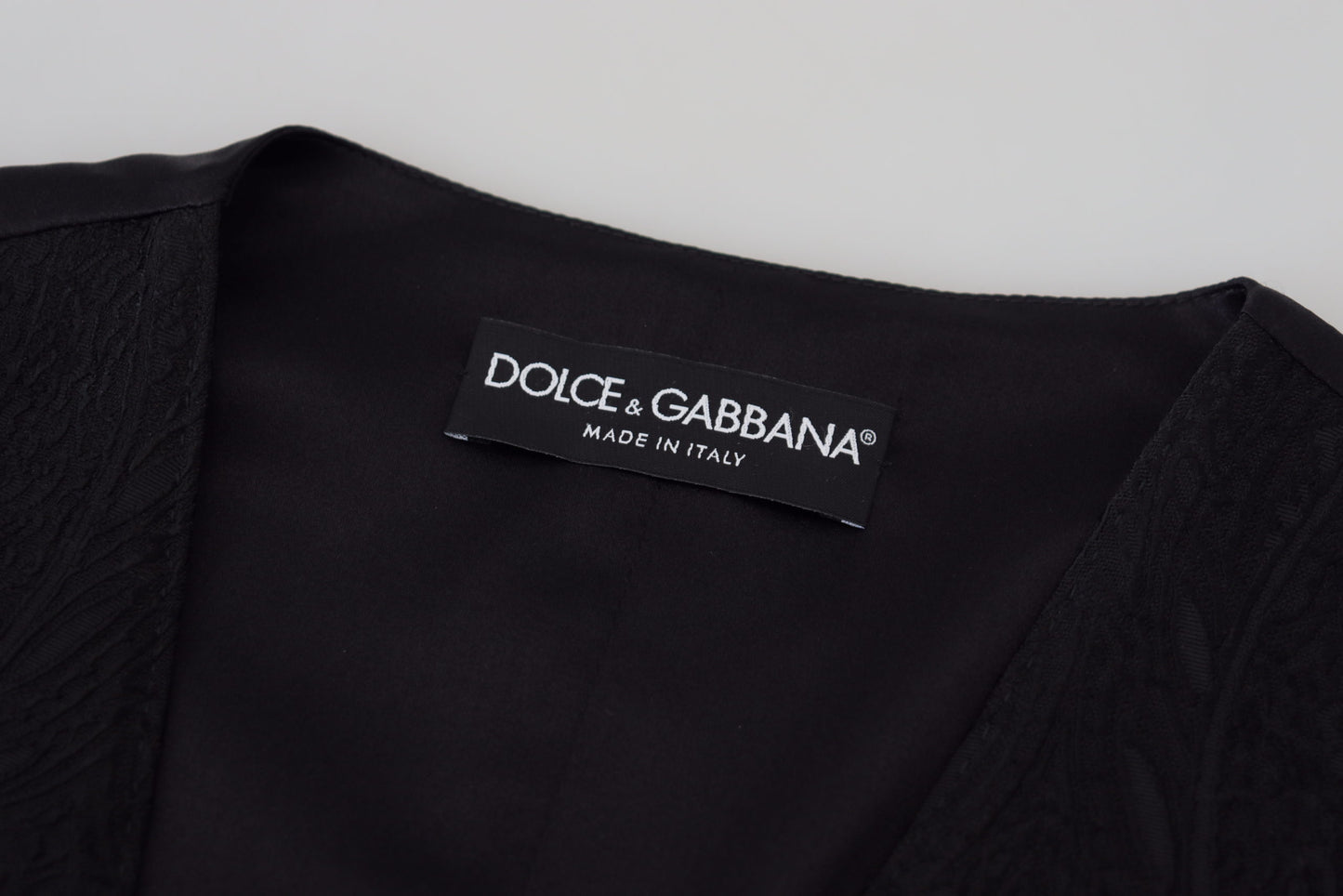 Gilet en soie mélangée noire Dolce &amp; Gabbana