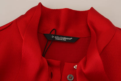 Blouse rouge à col ascot Dolce &amp; gabbana