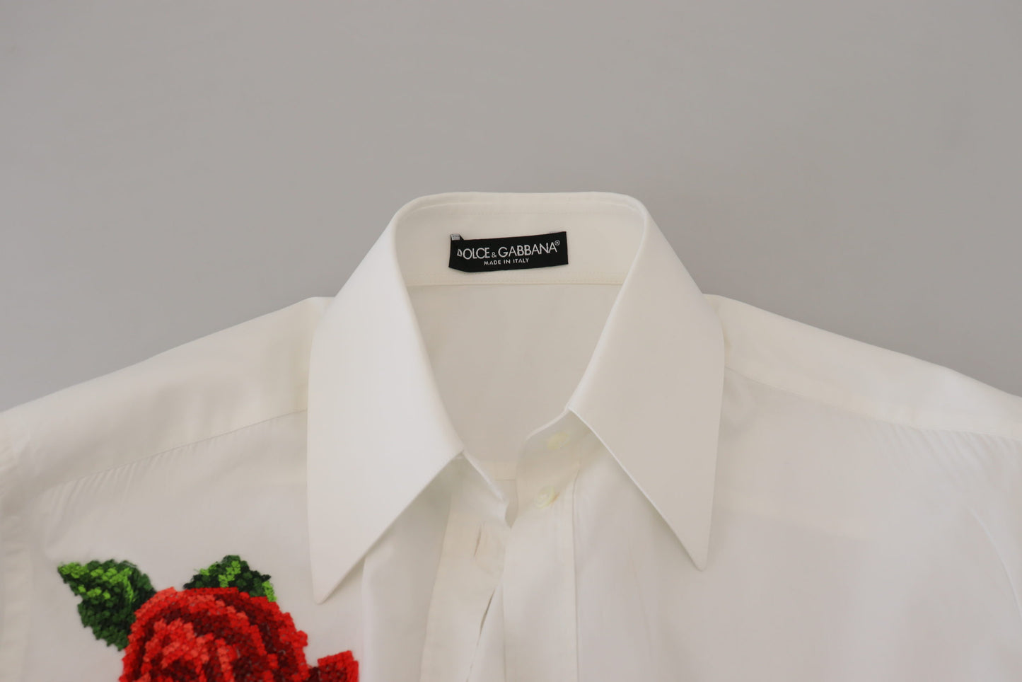 Chemise en soie mélangée brodée de fleurs Dolce &amp; gabbana