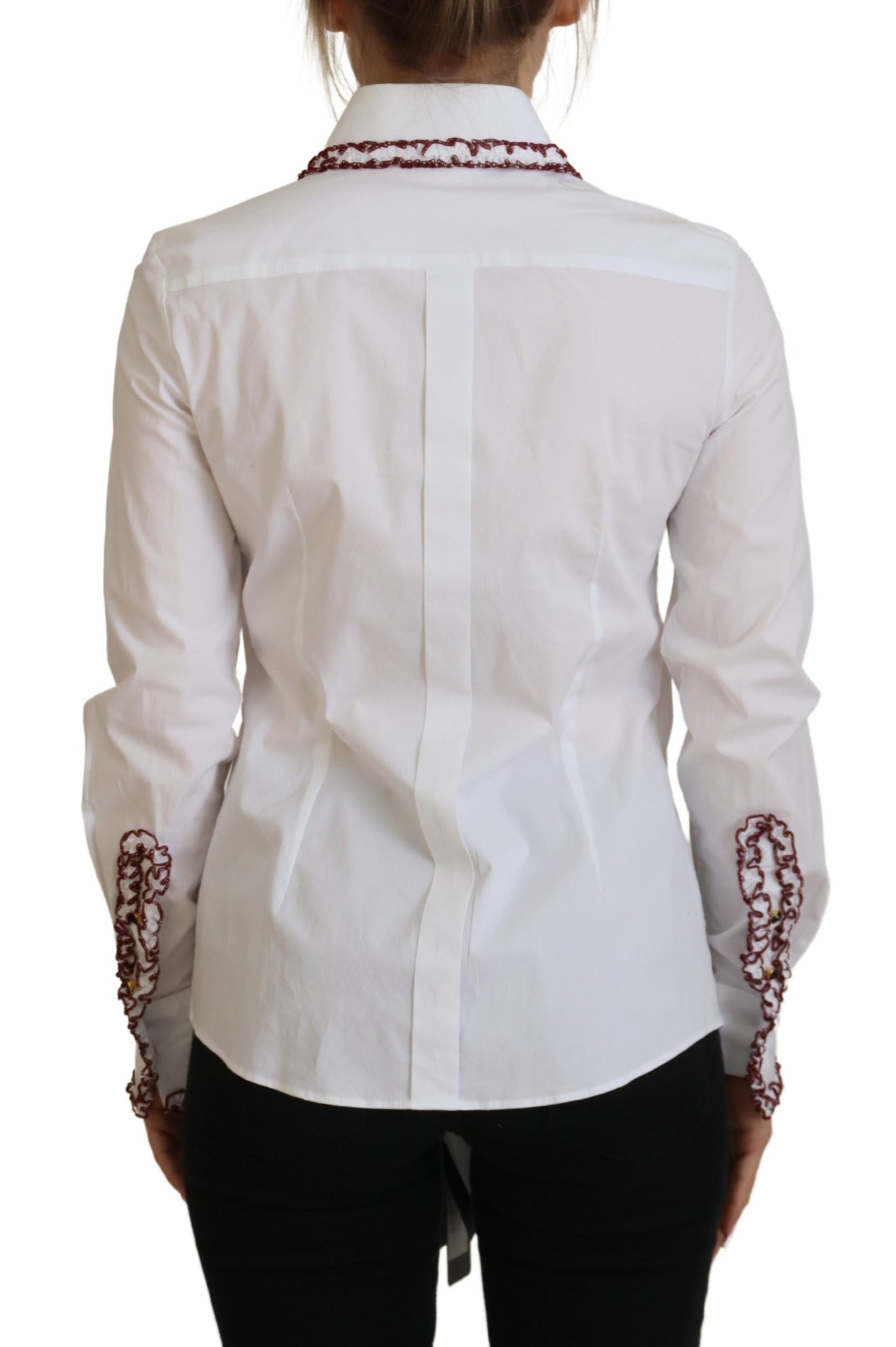 Haut polo en coton blanc Dolce &amp; gabbana