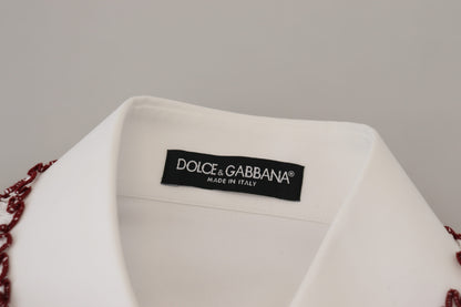 Haut polo en coton blanc Dolce &amp; gabbana