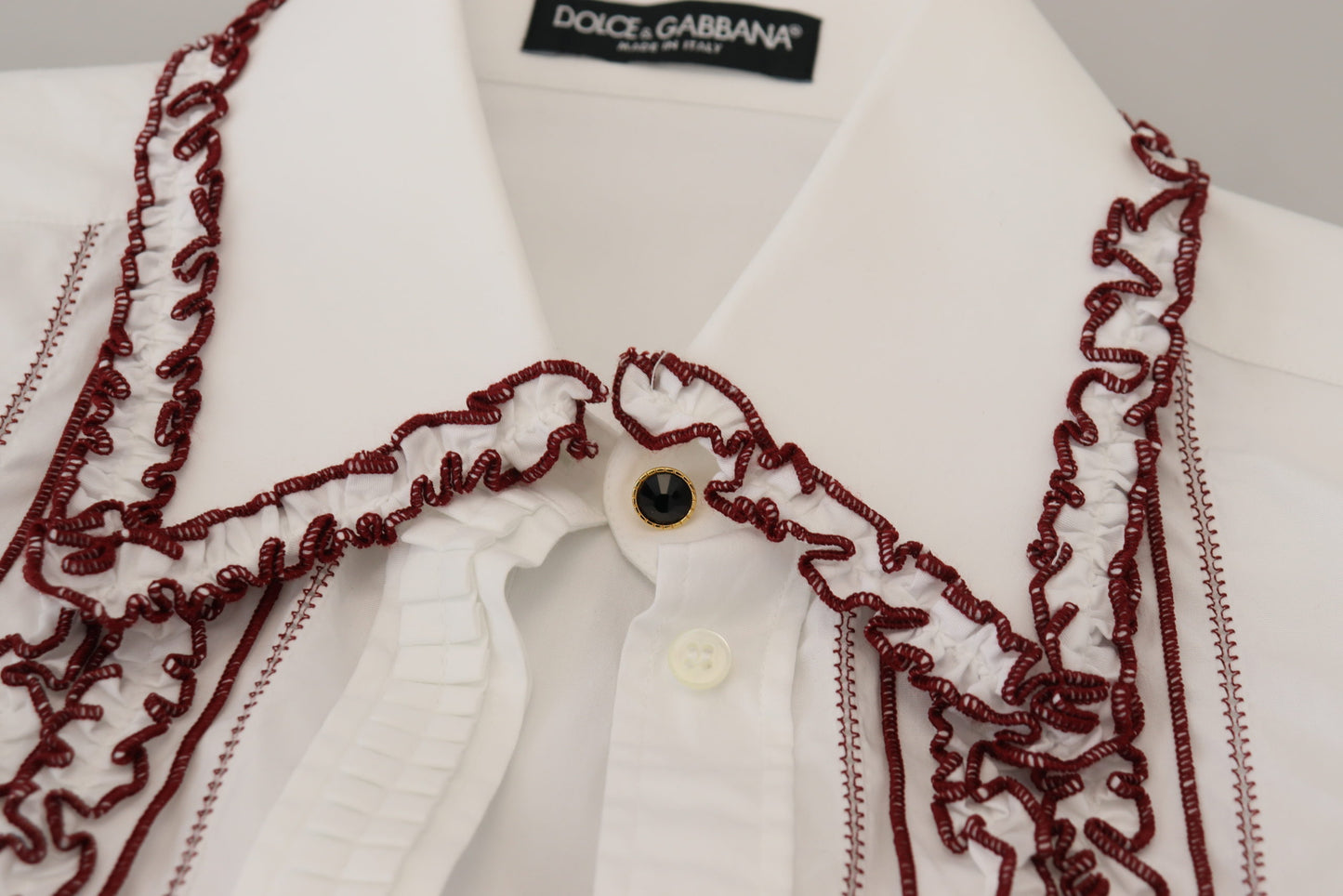 Haut polo en coton blanc Dolce &amp; gabbana