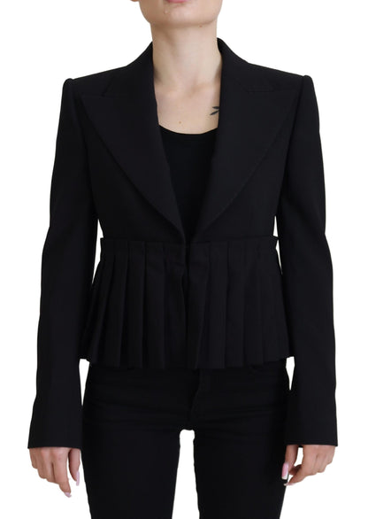 Dolce &amp; gabbana blazer en laine stretch noir